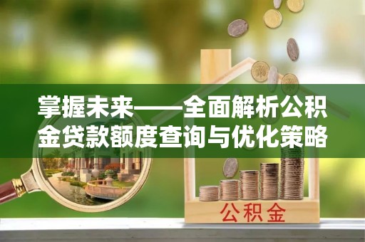 普陀掌握未来——全面解析公积金贷款额度查询与优化策略