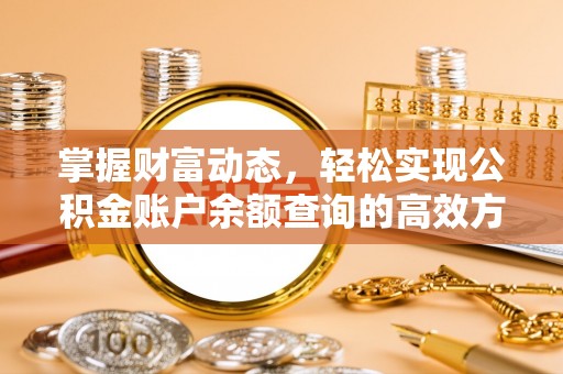 普陀掌握财富动态，轻松实现公积金账户余额查询的高效方法