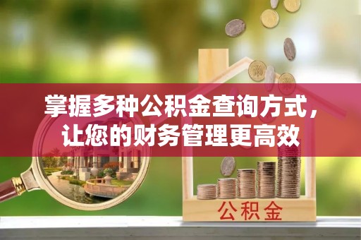 普陀掌握多种公积金查询方式，让您的财务管理更高效