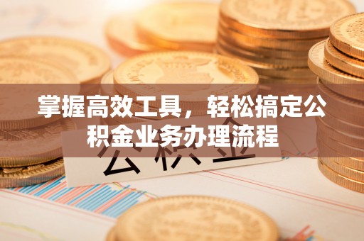 普陀掌握高效工具，轻松搞定公积金业务办理流程