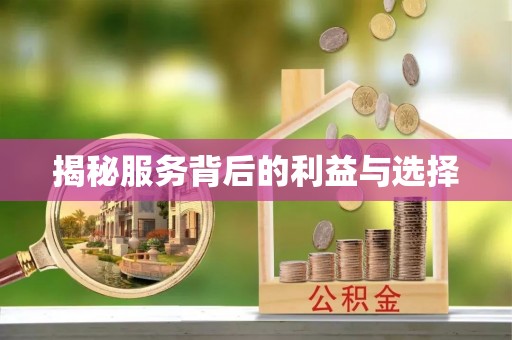 普陀揭秘服务背后的利益与选择