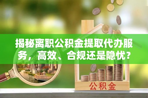 普陀揭秘离职公积金提取代办服务，高效、合规还是隐忧？