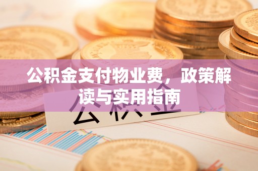 普陀公积金支付物业费，政策解读与实用指南