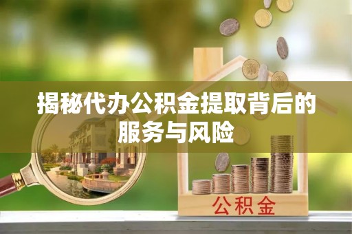 普陀揭秘代办公积金提取背后的服务与风险
