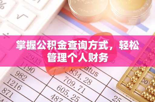 普陀掌握公积金查询方式，轻松管理个人财务
