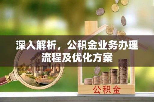 普陀深入解析，公积金业务办理流程及优化方案