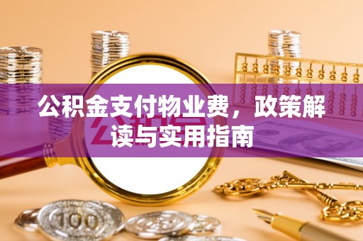 普陀公积金支付物业费，政策解读与实用指南