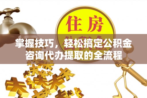 普陀掌握技巧，轻松搞定公积金咨询代办提取的全流程